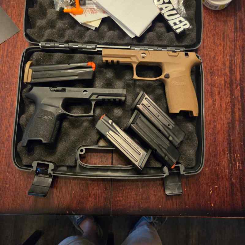 Sig p320 / m17 grip modules and mags with case
