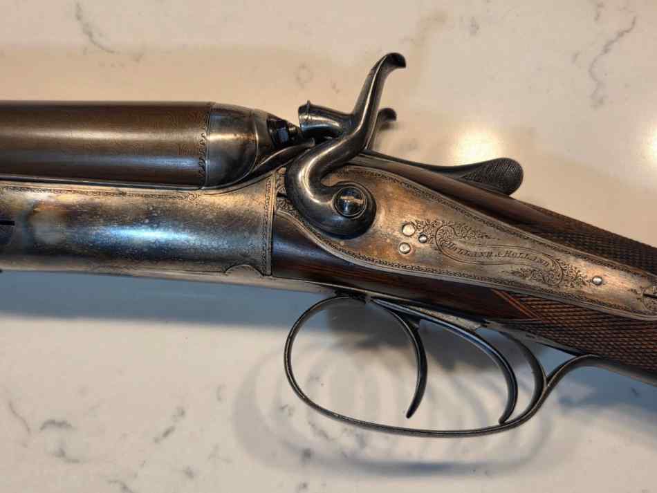 Holland &amp; Holland 20 bore hammergun color hardened